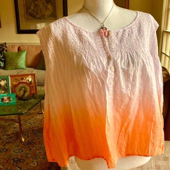 πΊπHPππΊ NWT Free People Little Bit of Something Ombre Top - Picture 6 of 12